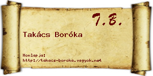Takács Boróka névjegykártya