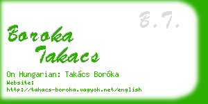 boroka takacs business card